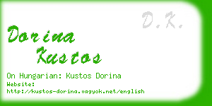 dorina kustos business card